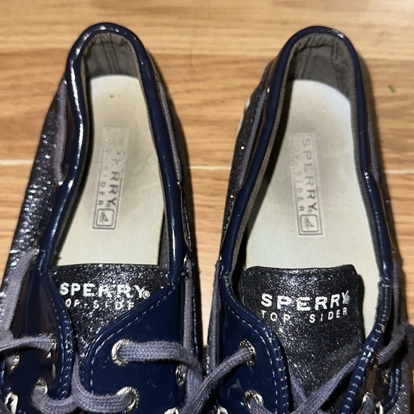 Blue Sparkly Sperry Top Sider W 6.5 - Picture 6 of 6